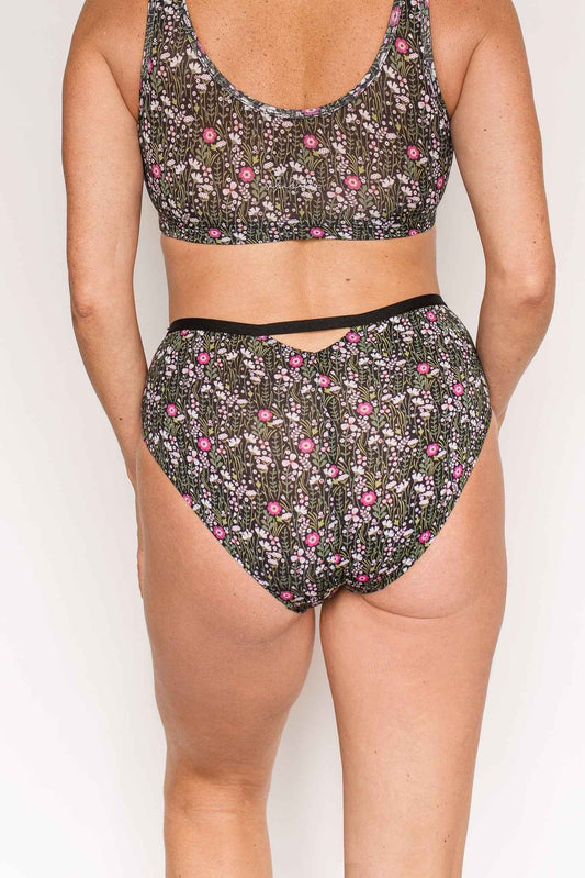 Culotte taille haute régulière - Fleuri
