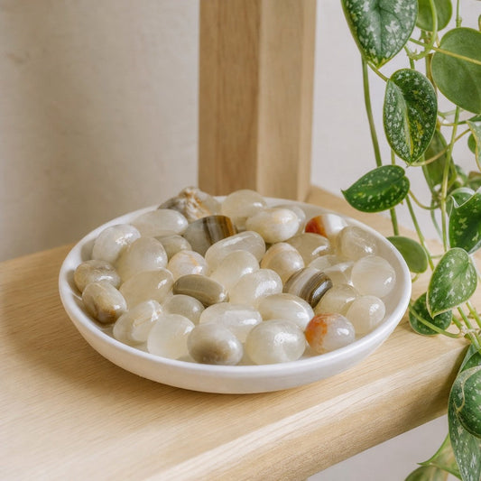 Aragonite Grey Tumbled Stones