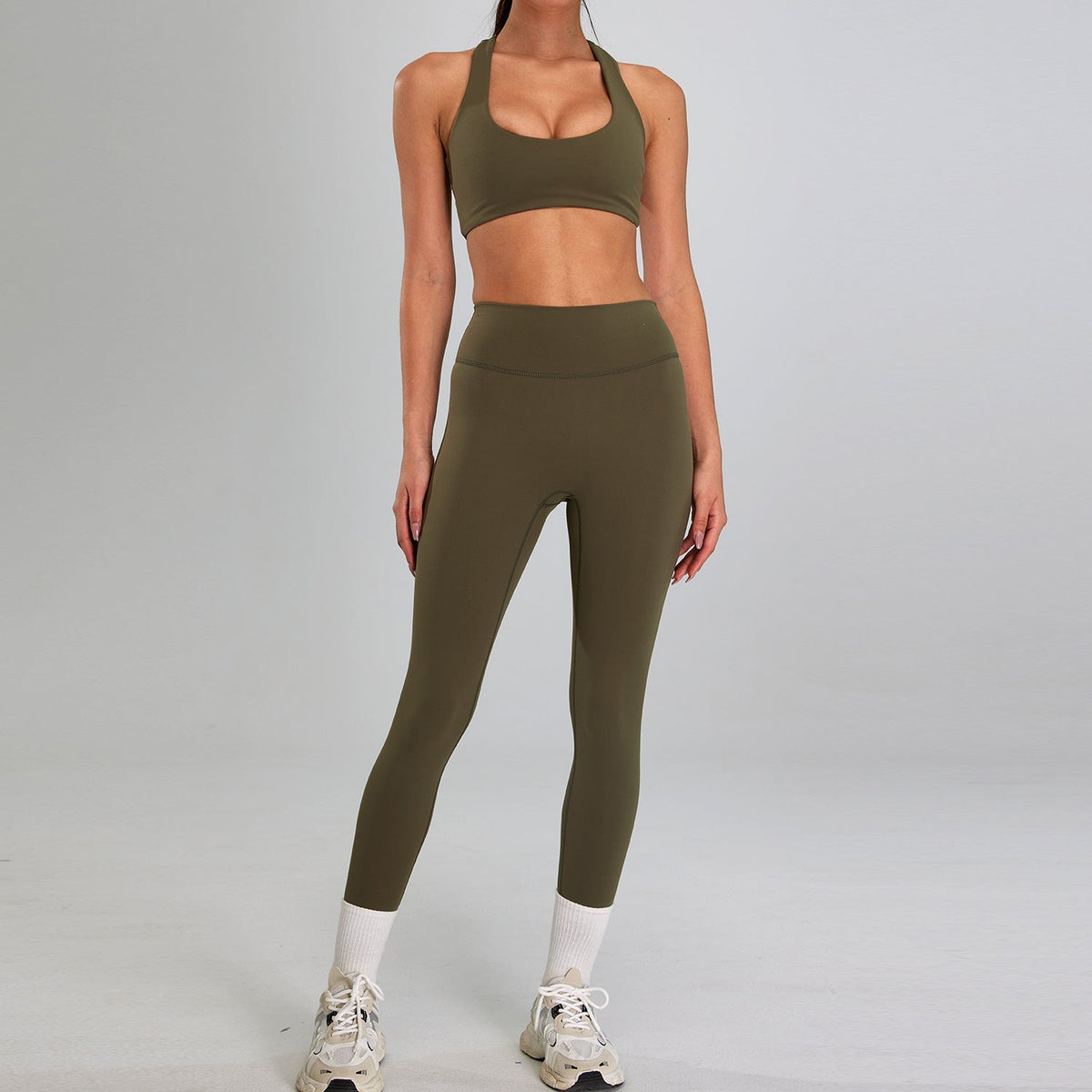 Women’s High-Waisted Sports Set – Slim-Fit Outdoor Running & High-Intensity Workout Activewear