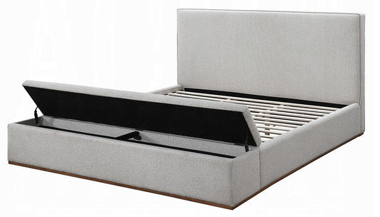 Daisy Storage Upholstered Platform Bed - Grey
