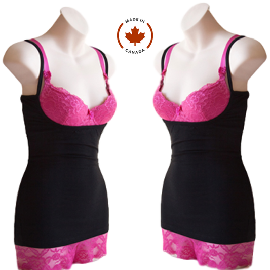 Bamboo Nursing Tank Tops - Lily White 2-pack (made in Canada)