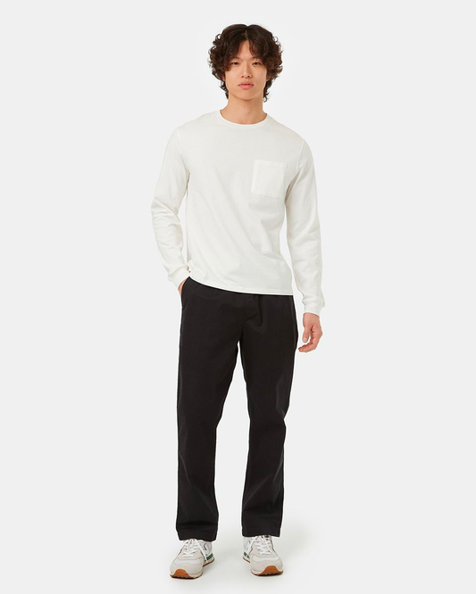 Stretch-Twill-Hose zum Hineinschlüpfen mit geradem Bein