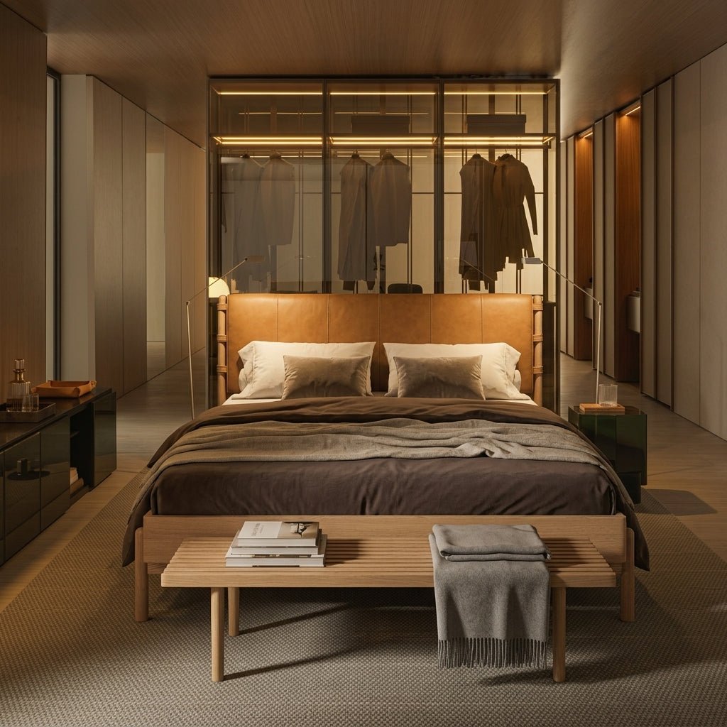 Colin Top-Grain Leather Bed