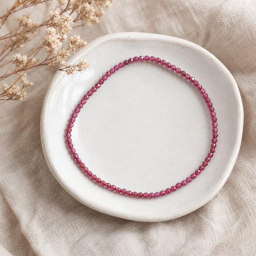 Garnet Bracelet - 2-3mm