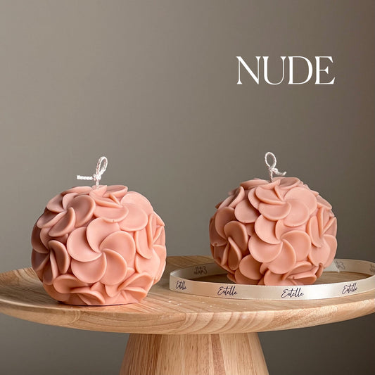 Handmade Plumeria Flower Ball Candle: Soy Wax Decorative Candle