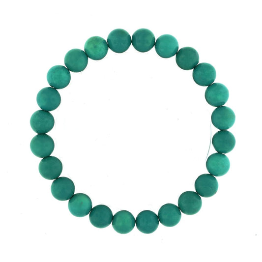 Turquoise Round Bracelet - 8mm (Enhanced)