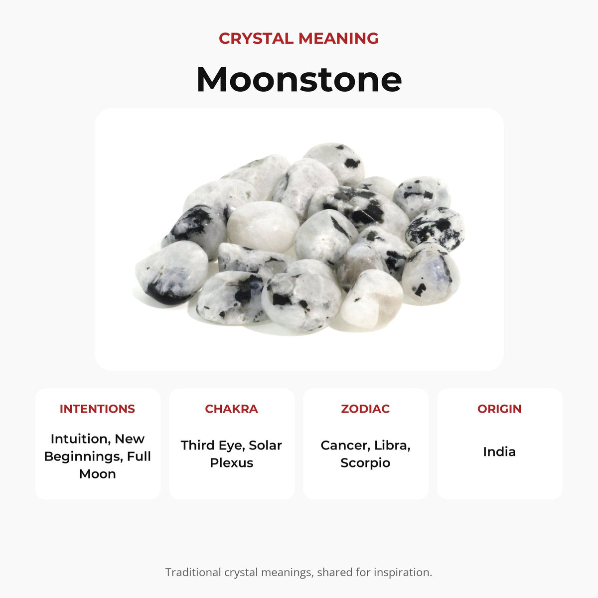 Rainbow Moonstone Tumbled Stones - India