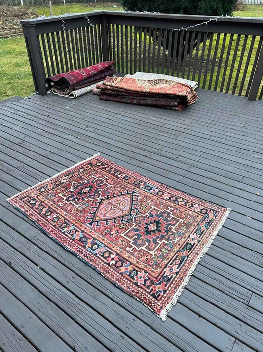 Persian Karaja Rug | 4' 7" x 3'