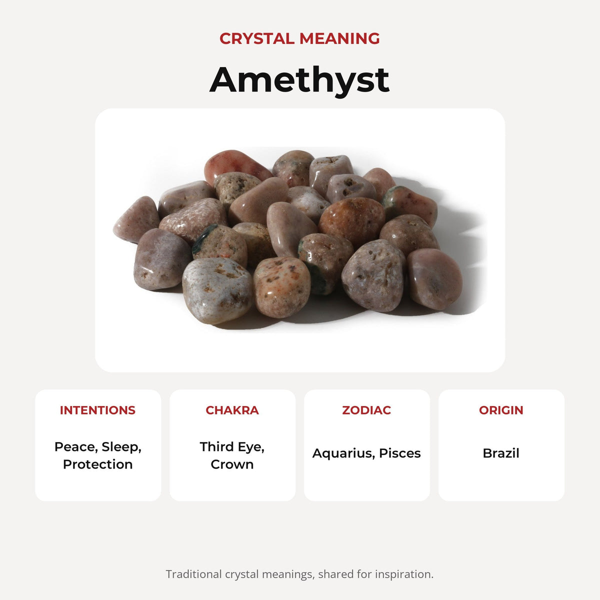 Pink Amethyst Tumbled Stones