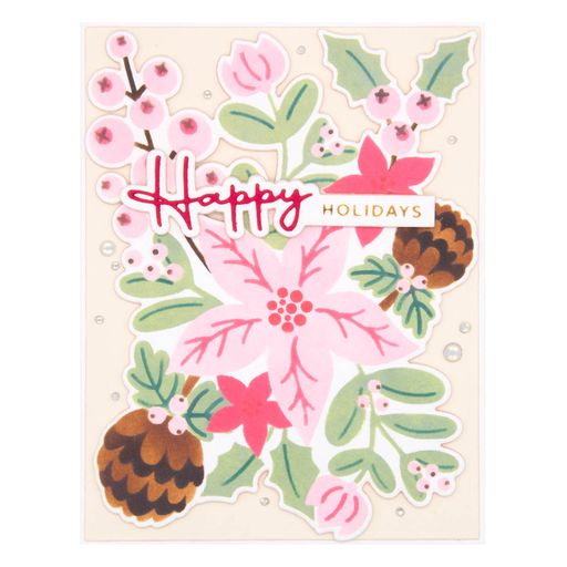 Christmas Florals Stencil from Classic Christmas Collection Etched Dies from the Classic Christmas Collection