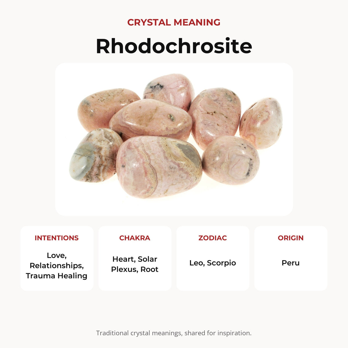 Rhodochrosite A Tumbled Stones