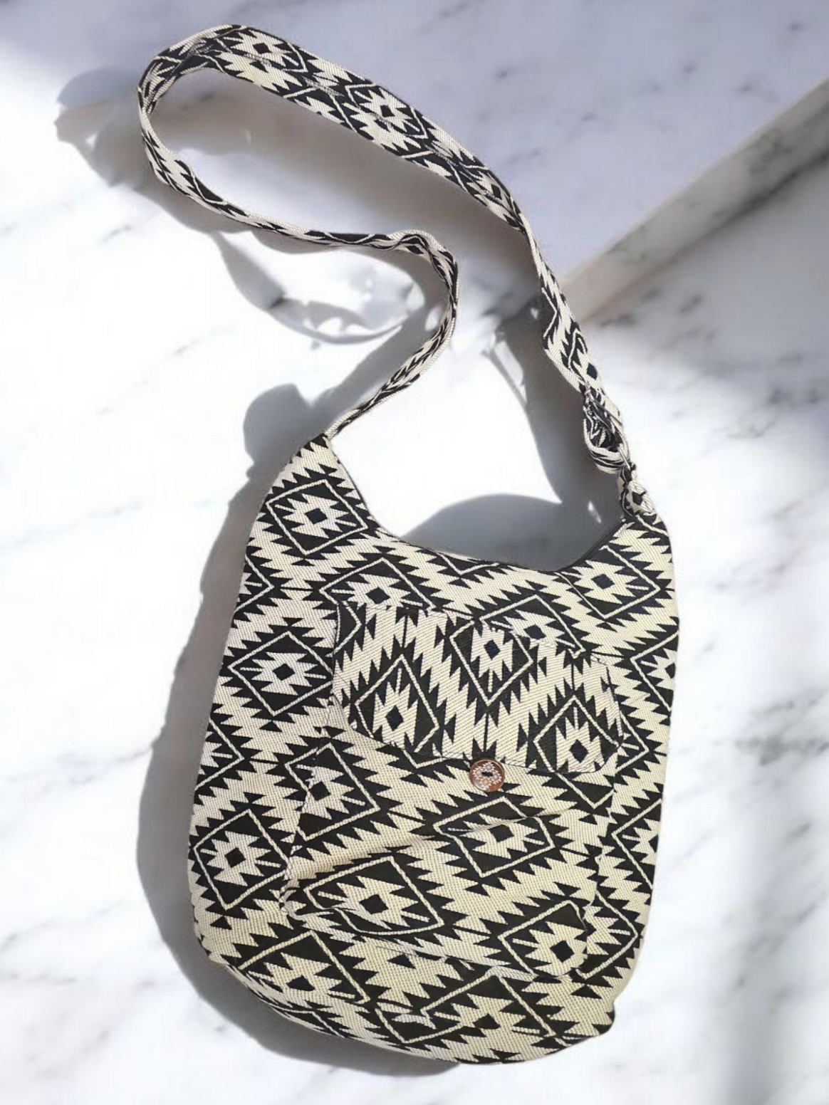 OLDTRIBES™ black and white star Crossbody Bag