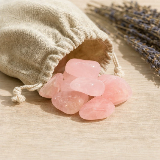 Rose Quartz E Tumbled Stones - Brazil