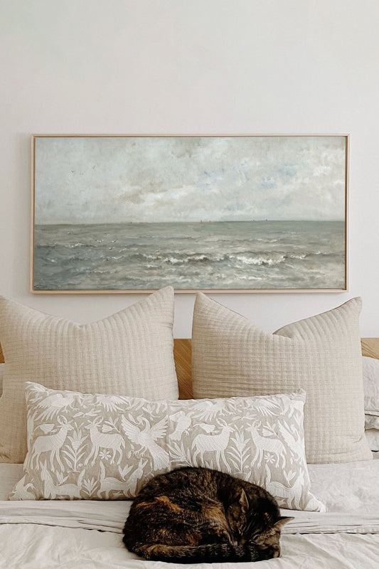SIGNATUR-MEERESBILD, Kunstwerk auf gespannter Leinwand