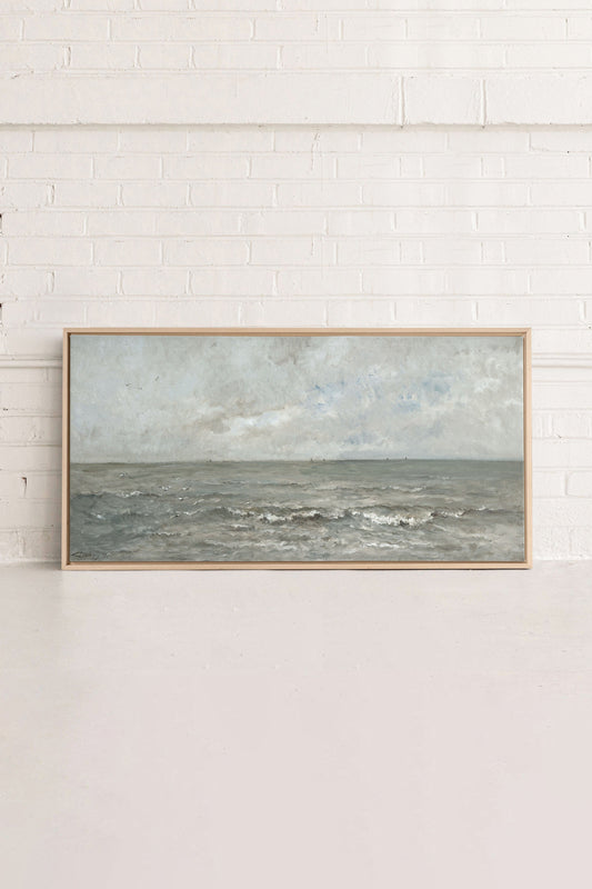 SIGNATUR-MEERESBILD, Kunstwerk auf gespannter Leinwand