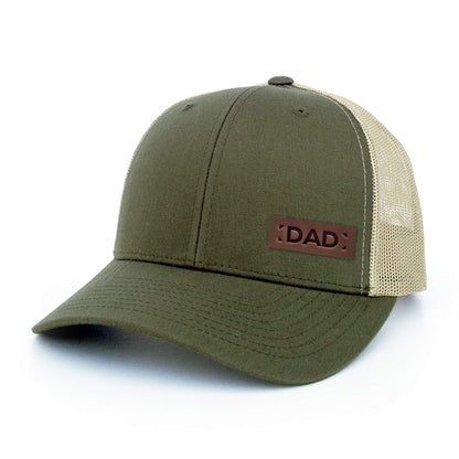 DAD - Leather Patch Trucker Hat