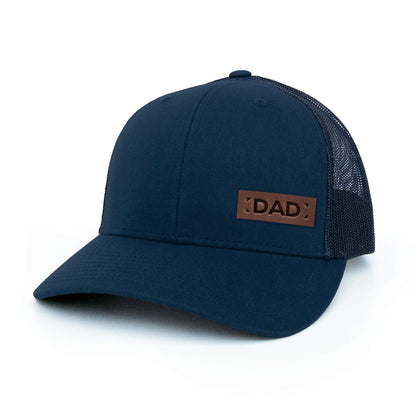 DAD - Leather Patch Trucker Hat