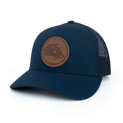 Canada Leather Patch Trucker Hat