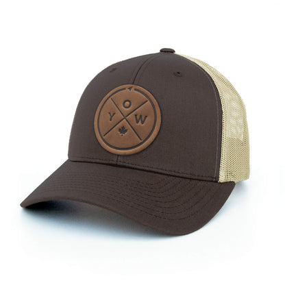 YOW Compass Leather Patch Trucker Hat
