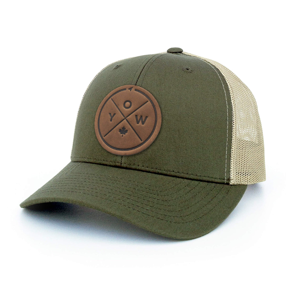 YOW Compass Leather Patch Trucker Hat