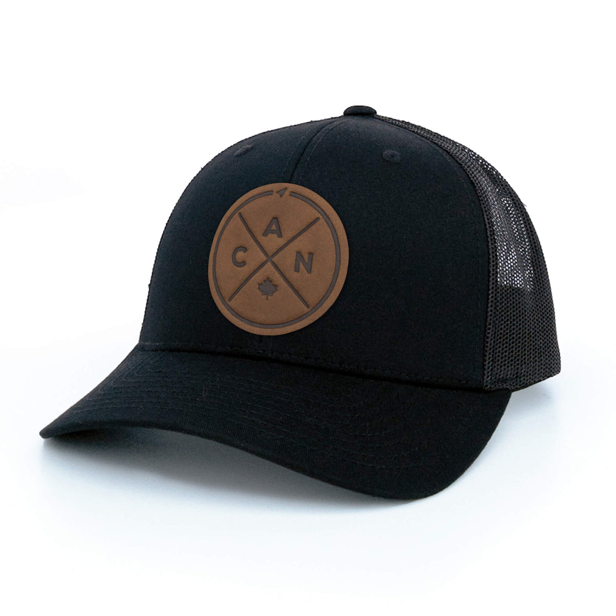 Canada Compass Leather Patch Trucker Hat