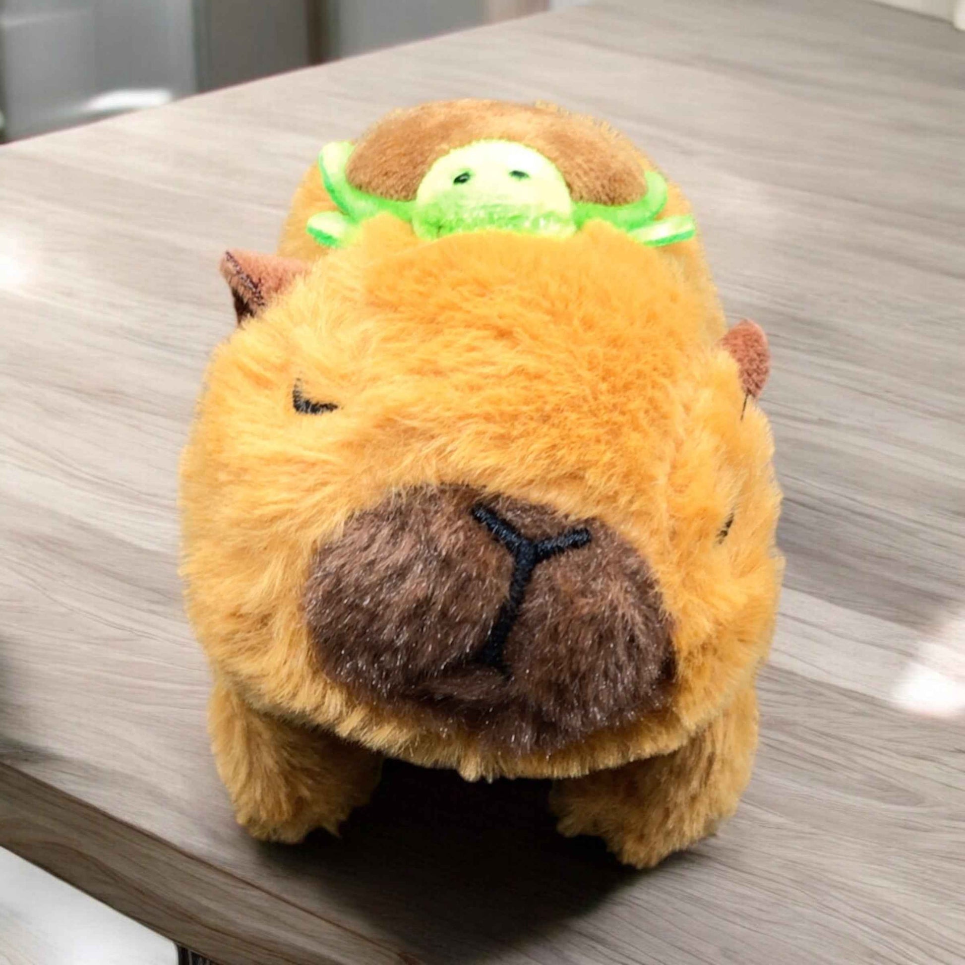 Interactive Electric Capybara Plush Toy with Turtle Backpack