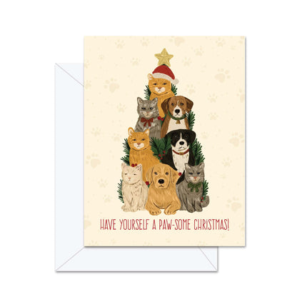 Have Yourself A Paw-some Christmas! - Greeting Card