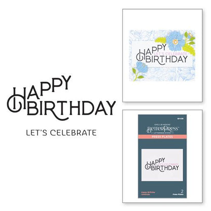 Happy Birthday Celebrate Press Plate from the BetterPress Collection