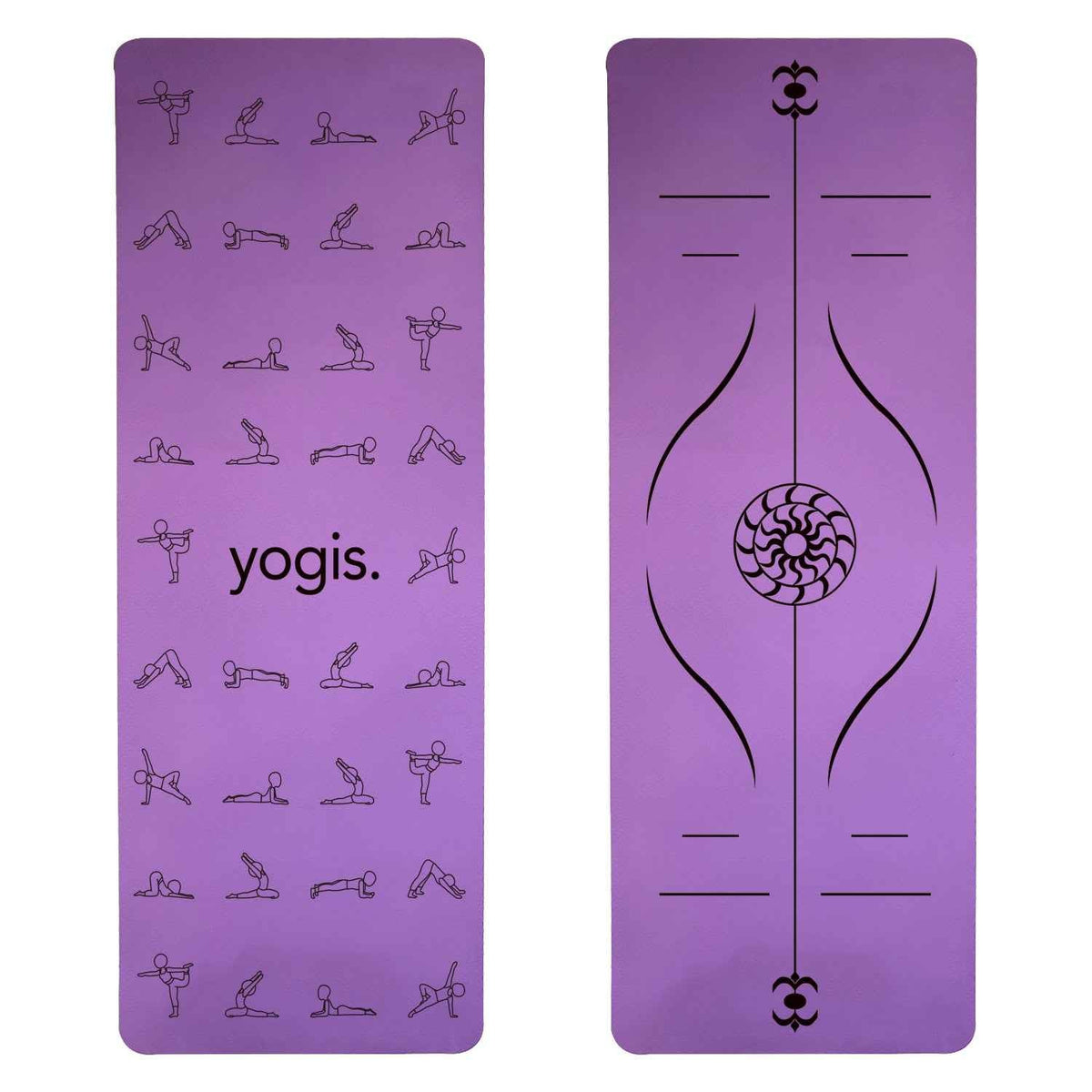 Yoga Mat Posture Line Non-Slip TPE Fitness Mat – Beginner Support &amp; Alignment Guide