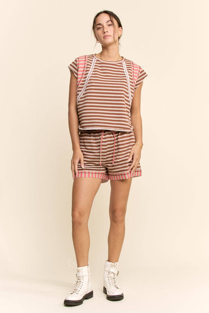 Striped Short Set