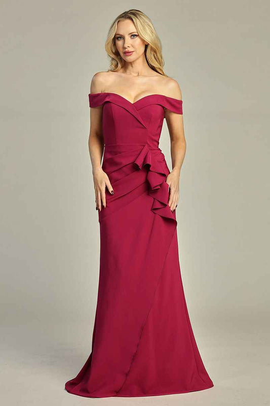 OFF THE SHOULDER SATIN  DRESS