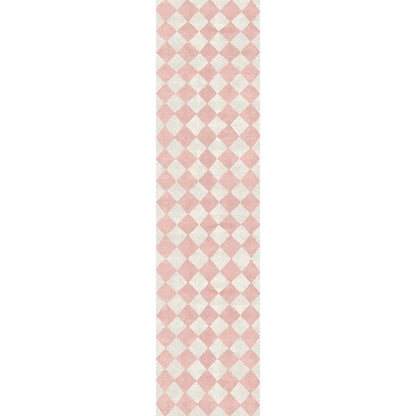Trestres karierter Teppich Malibu Pink & Ivory