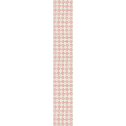 Trestres karierter Teppich Malibu Pink & Ivory