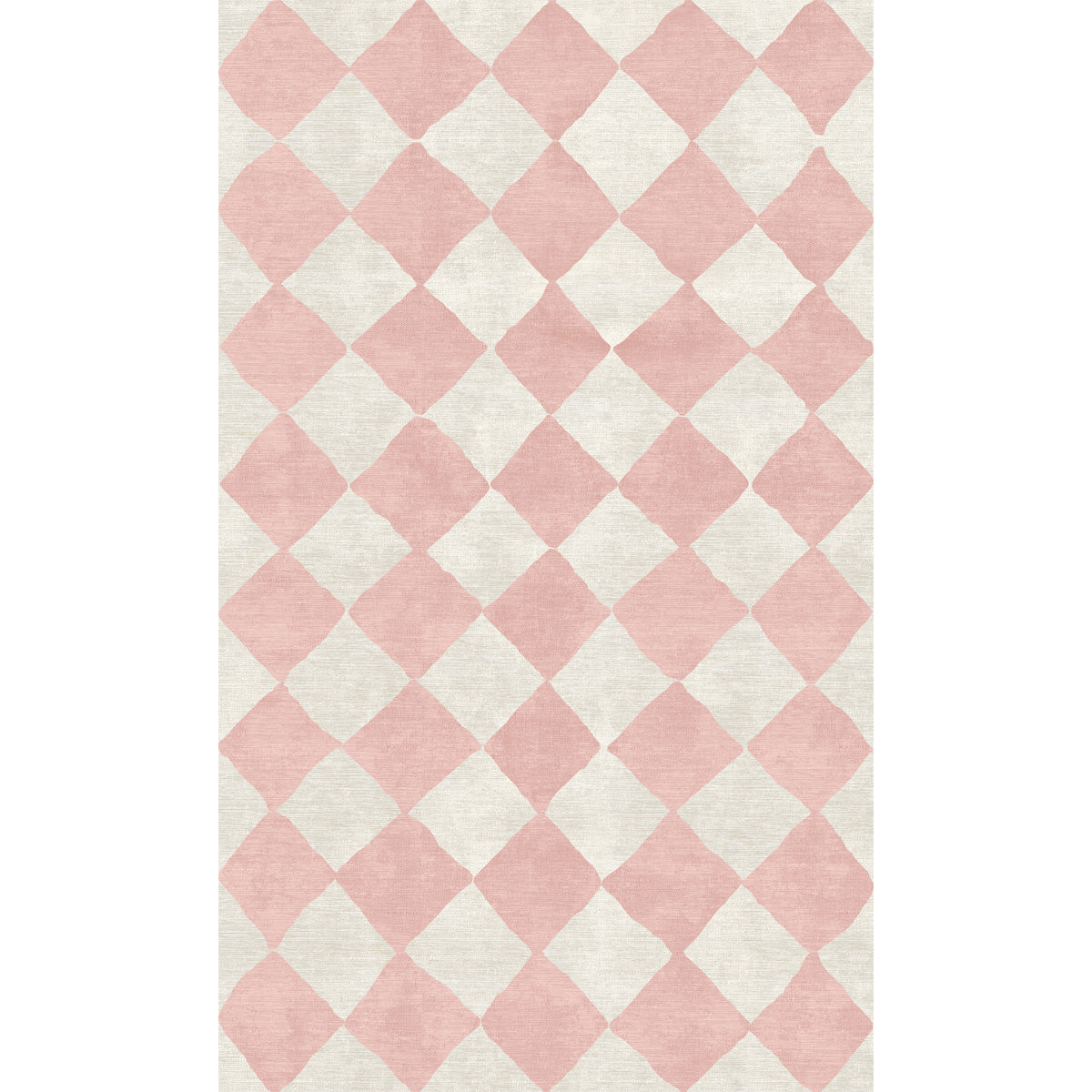 Trestres karierter Teppich Malibu Pink & Ivory
