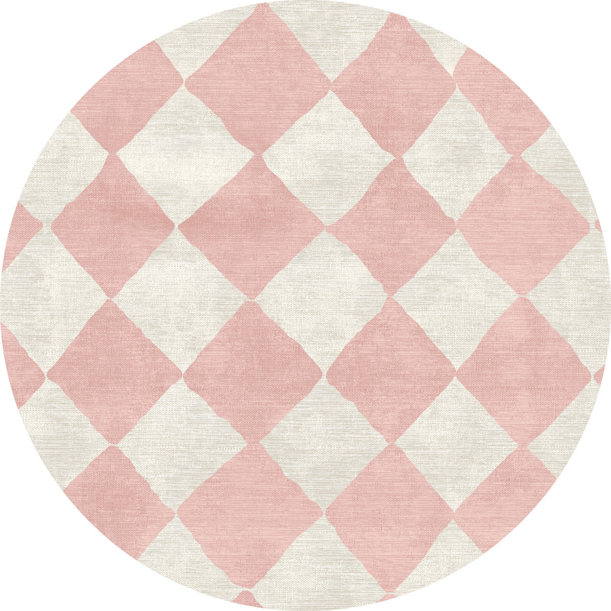 Trestres karierter Teppich Malibu Pink & Ivory