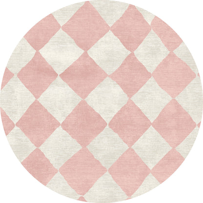 Trestres karierter Teppich Malibu Pink & Ivory