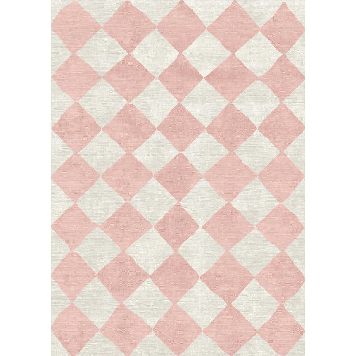 Trestres karierter Teppich Malibu Pink & Ivory
