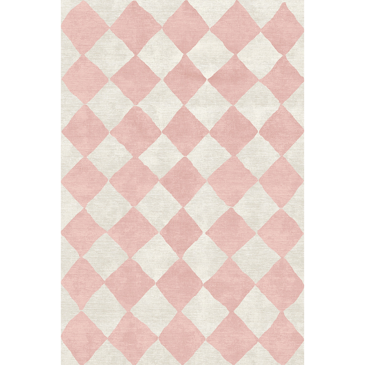 Trestres karierter Teppich Malibu Pink & Ivory