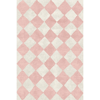 Trestres karierter Teppich Malibu Pink & Ivory