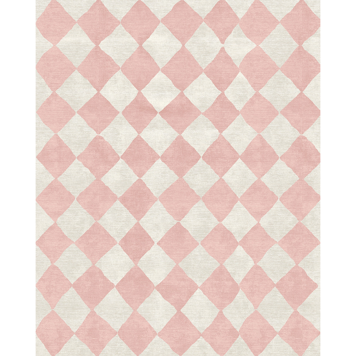 Trestres karierter Teppich Malibu Pink & Ivory