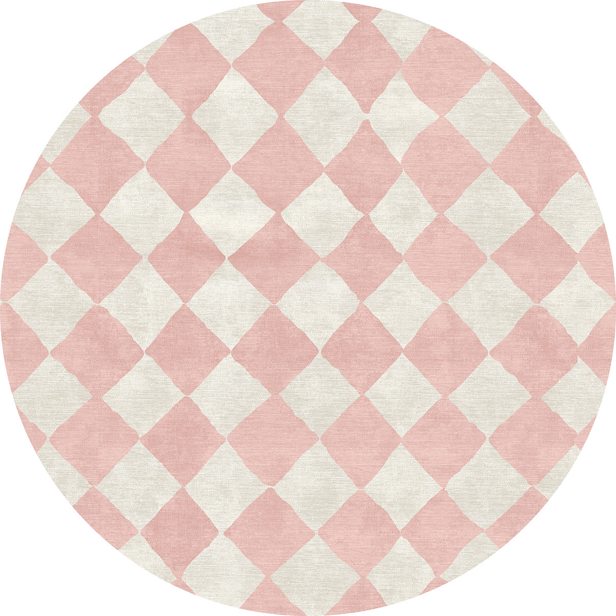 Trestres karierter Teppich Malibu Pink & Ivory