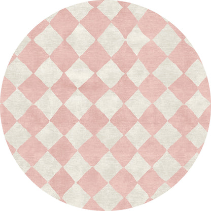 Trestres karierter Teppich Malibu Pink & Ivory