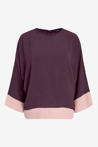 Women's Color-Block Woven Top