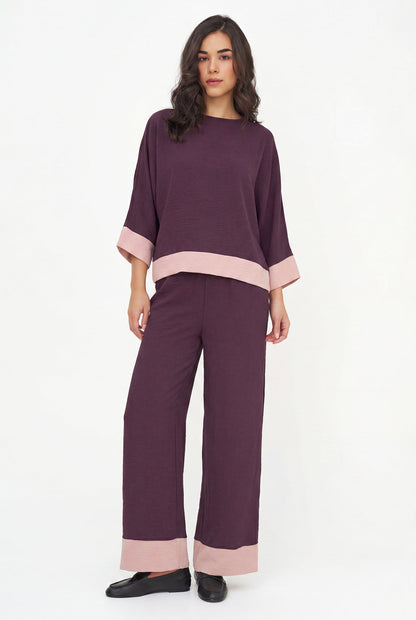 Women's Color-Block Woven Top