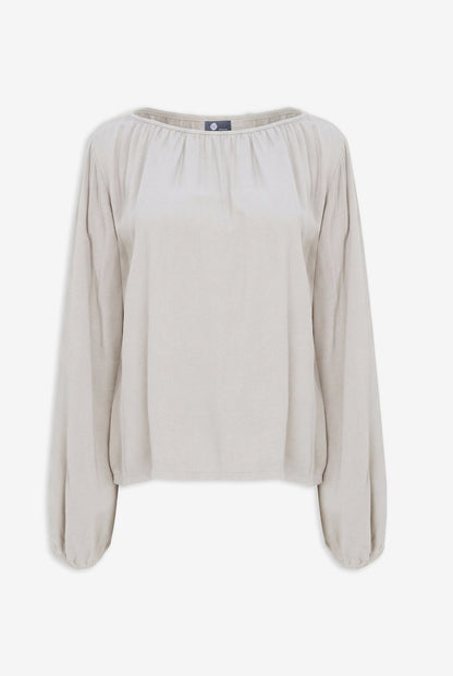 Women's Woven Boat-Neck Top