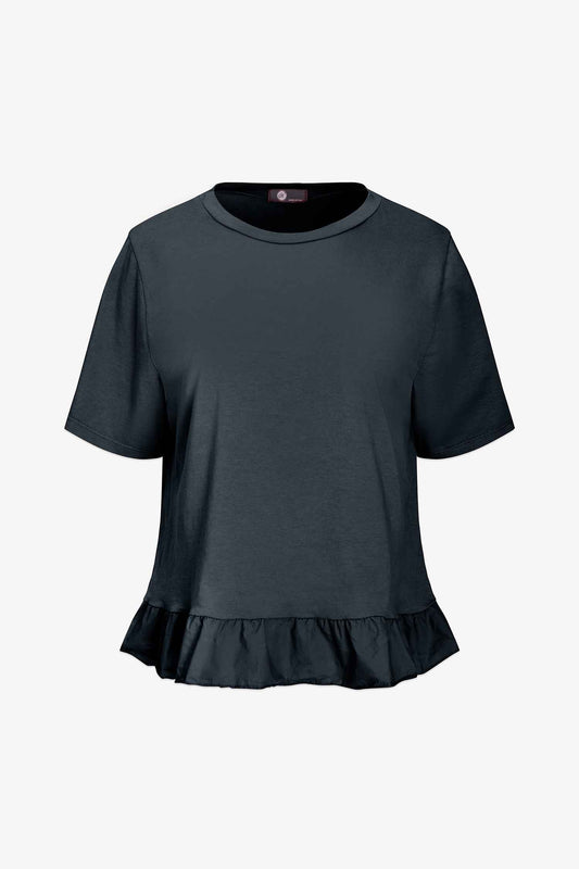Women's Knit/Woven Combo Top