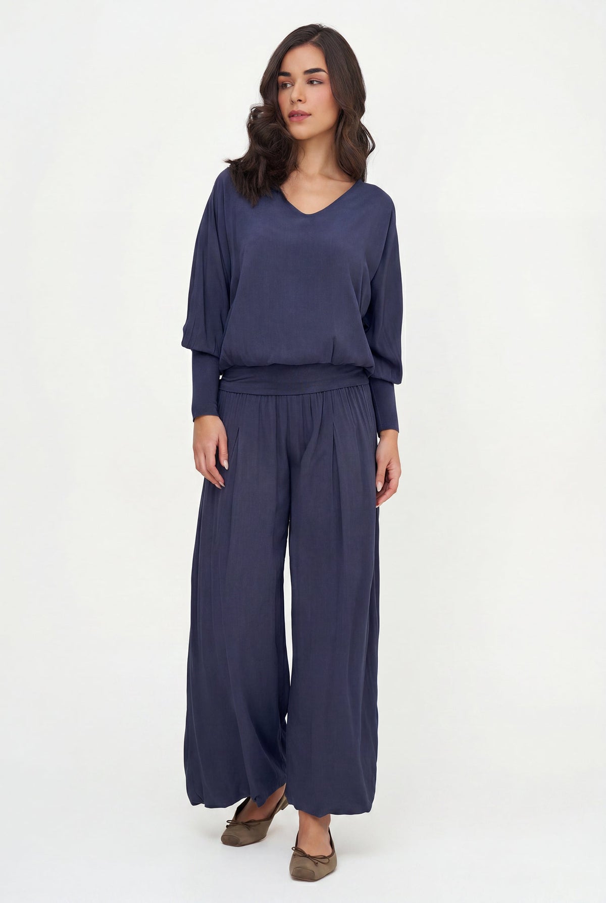 Women's Woven V-Neck Top
