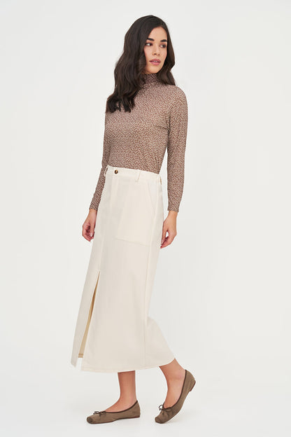 Women's Soft Printed Knit Top, Long Sleeves & Tie-Back Scarf Collar