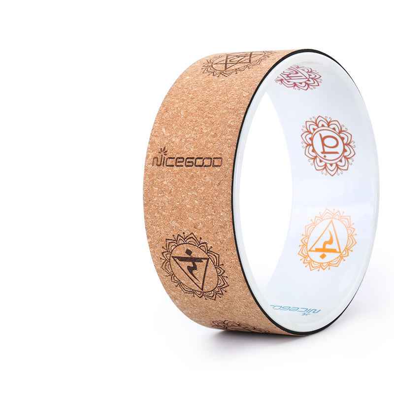 Cork Yoga Wheel – Yoga Stretching & Backbend Exercise Prop for Flexibility