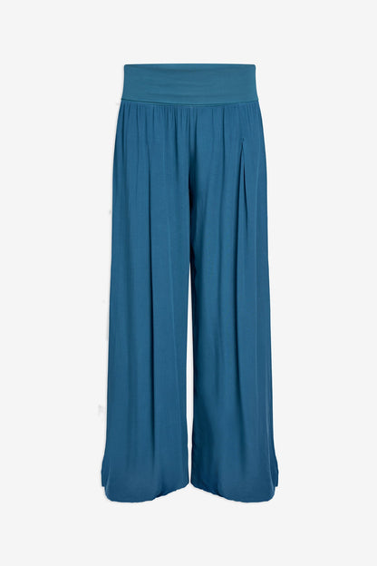 Women's Woven Pull-On Pant with a Jersey Waistband & a Bubble-Hem